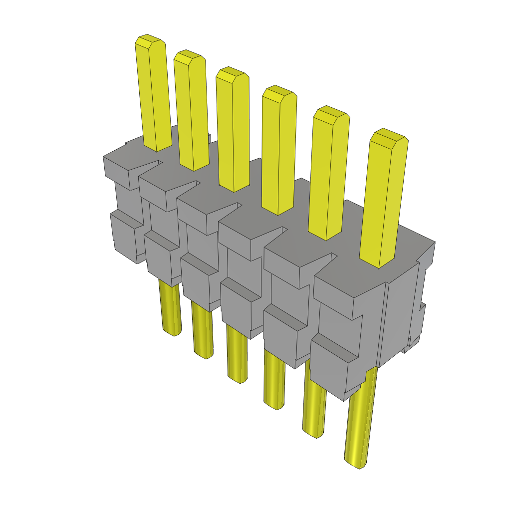 Samtec-TMS-106-02-S-S Steckverbinderleisten und Leiterplattenbuchsen Conn Unshrouded Header HDR 6 POS 1.27mm Solder ST Top Entry Thru-Hole Bulk