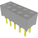 Conn Socket Strip SKT 10 POS 2mm Solder ST Top Entry Thru-Hole TIGER EYE™ Tube