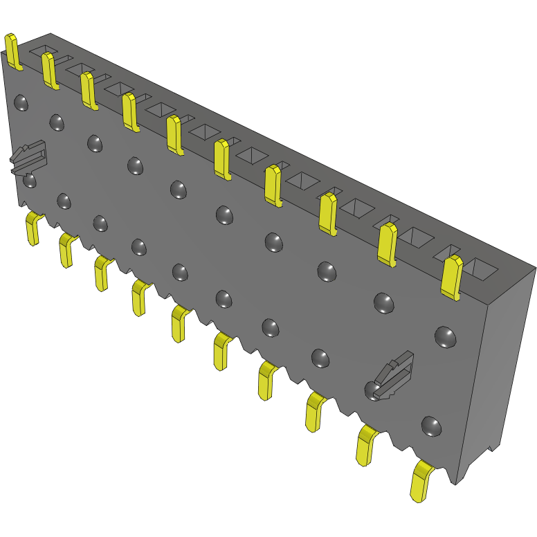 Samtec-SSM-110-L-SH-LC-TR Steckverbinderleisten und Leiterplattenbuchsen Conn Socket Strip SKT 10 POS 2.54mm Solder RA Side Entry SMD T/R