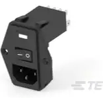 TE Connectivity-PE0SSS000 Spannungsversorgungseingangsmodule Power Entry Module Unfiltered M 3 POS (115VAC/230)VACVAC 10A Fuse/Switch RA 1 Port