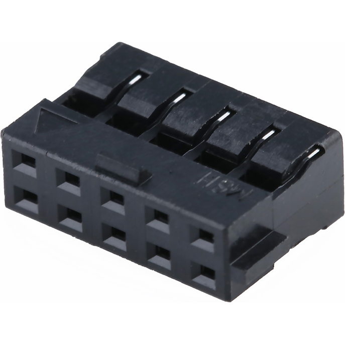 Molex-51110-1056 Gaine de câblage de raccordement discret Conn Housing RCP 10 POS 2mm Crimp ST Cable Mount Black Milli-Grid Bag