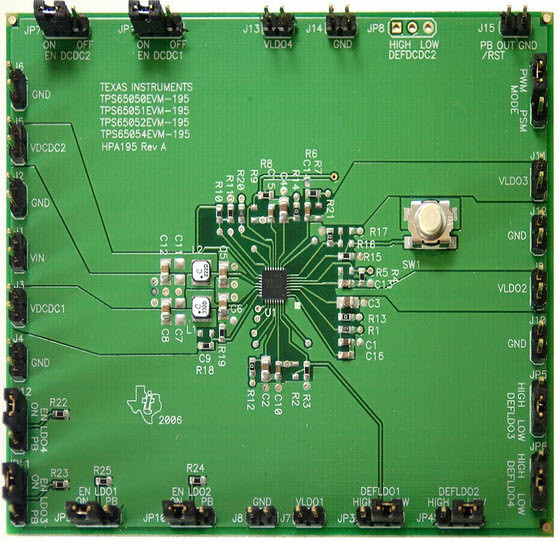 Texas Instruments-TPS65051EVM-195 null TPS65051 PMIC Solution Evaluation Board