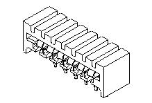 Molex-22-15-3143 Steckverbinder, FFC-FPC Conn FFC/FPC Connector SKT 14 POS 2.54mm Solder RA Thru-Hole Tray