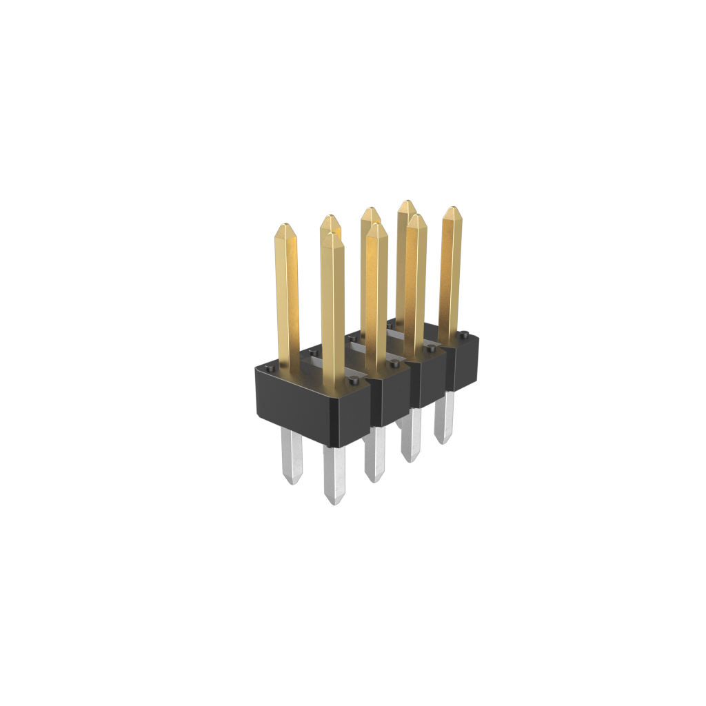 Amphenol Communications Solutions-67997-208HLF Steckverbinderleisten und Leiterplattenbuchsen BergStik®, Board to Board connector, Unshrouded vertical header, Through Hole, Double Row, 8 Positions, 2.54 mm (0.100in) Pitch