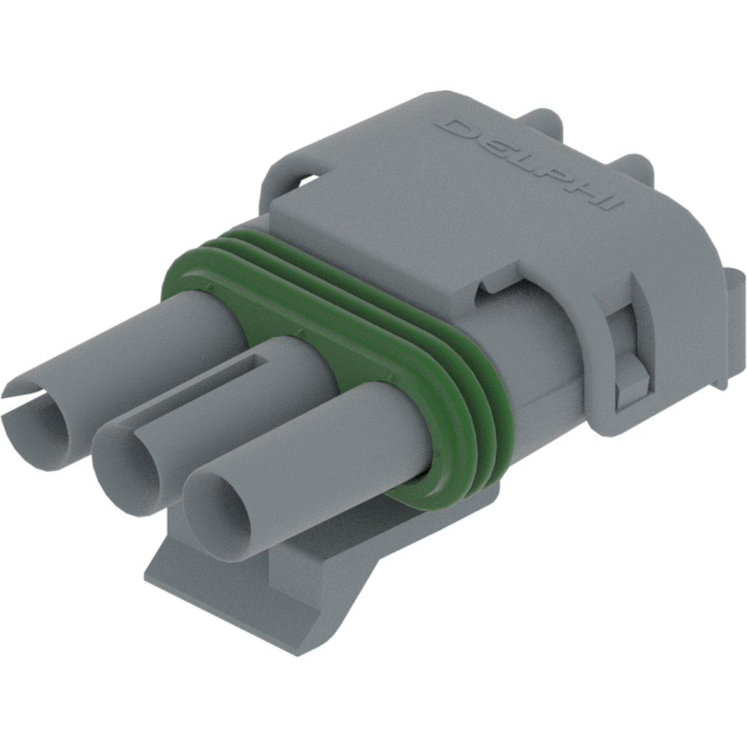 Delphi-12015384-B Custodia filo connettore dedicato Conn Housing PL 3 POS Crimp ST Cable Mount Gray