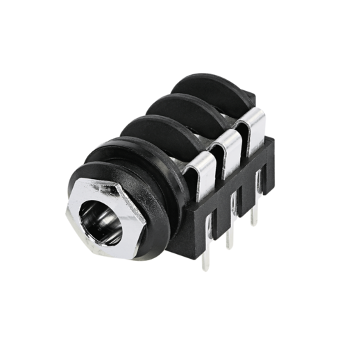 Neutrik Group-NMJ6HCD3 Connector Audio and Video Conn 1/4" Stereo Jack F 3 POS Solder RA Thru-Hole 6 Terminal 1 Port