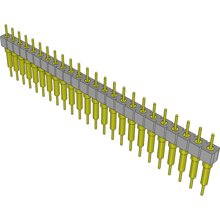 Samtec-BHS-124-T-B 连接器插头及 PCB 插座 Conn Unshrouded Header HDR 24 POS 2.54mm Solder ST Top Entry Thru-Hole Tube