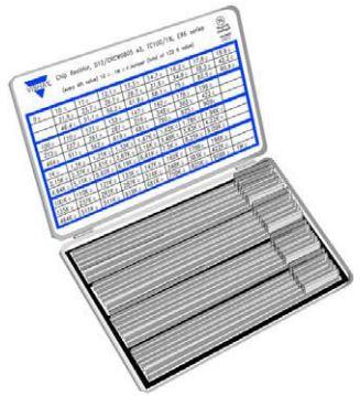 Vishay-LAE1ACHIP0402KFE96 Resistor Kits Res Kits Thick Film 0 Ohm to 1M Ohm 1% 0.063 (1/16)W Pad 0402 Surface Mount 122 X 100 Resistor Strip Automotive AEC-Q200