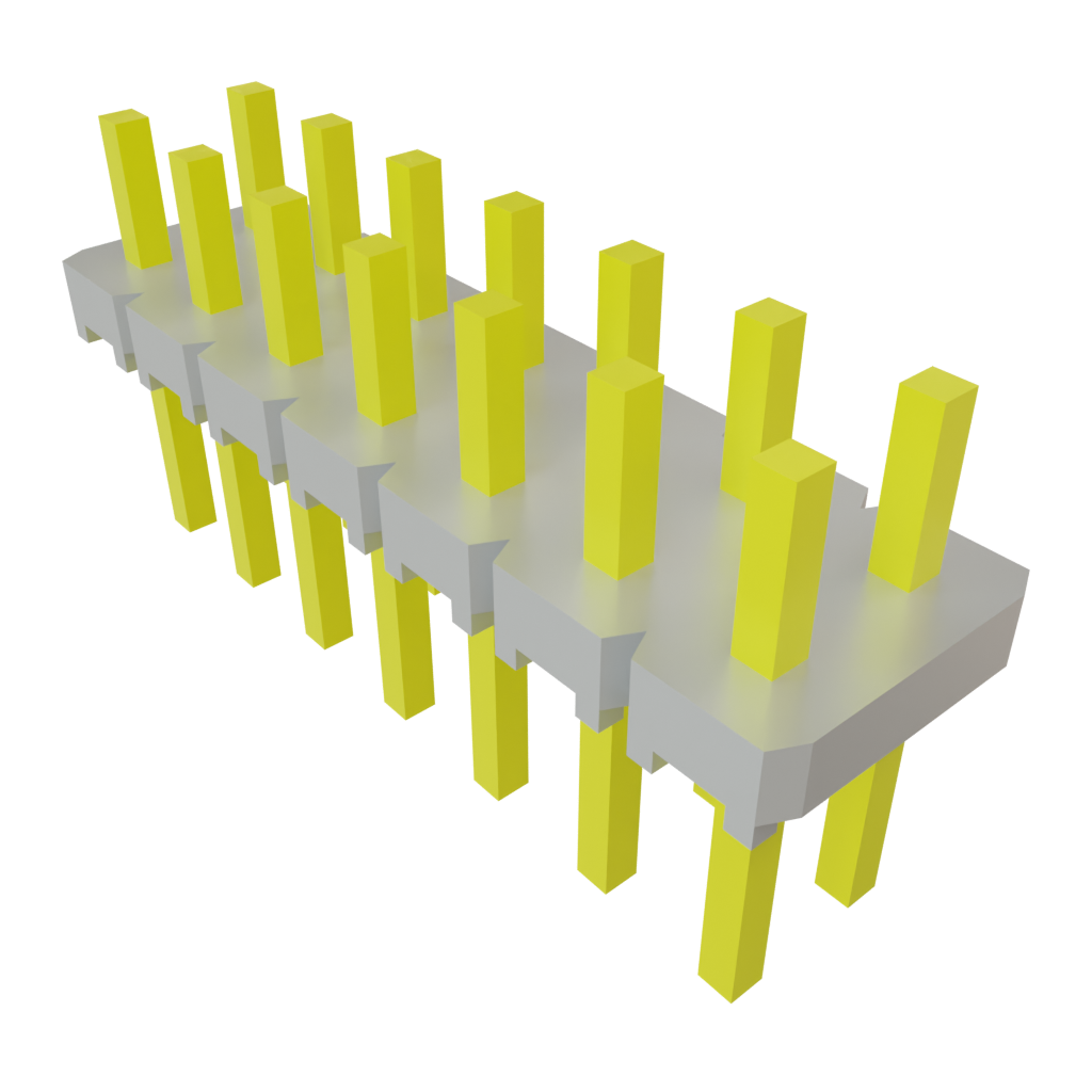 Samtec-TLW-107-05-G-D Steckverbinderleisten und Leiterplattenbuchsen Conn Unshrouded Header HDR 14 POS 2.54mm Solder ST Top Entry Thru-Hole Bulk