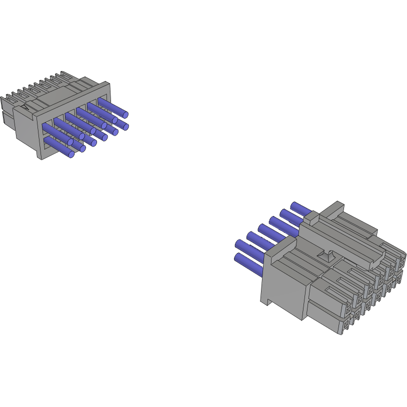 Samtec-MMSD-06-24C-L-48.00-D-K-LDX Cable Assembly AC Power Cable Assembly 1.219m Power to Power 12 to 12 POS SKT-SKT Crimp-Crimp 24AWG