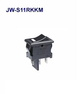 NKK Switches-JW-S11RKKM Bascule de commutateur Switch Rocker ON None OFF SPST Quick Connect/Solder Lug Curved Rocker 10A 250VAC 30000Cycles