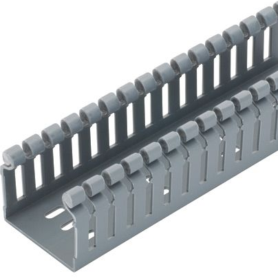 Panduit-H1.5X2LG6 Conduits de câblage Wiring Ducts Slotted Rectangular Screw Polyvinyl Chloride Light Gray