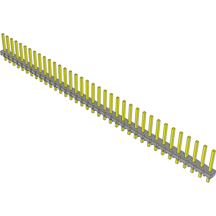 Samtec-MTLW-136-07-G-S-280 连接器插头及 PCB 插座 Conn Unshrouded Header HDR 36 POS 2.54mm Solder ST Top Entry Thru-Hole Bulk