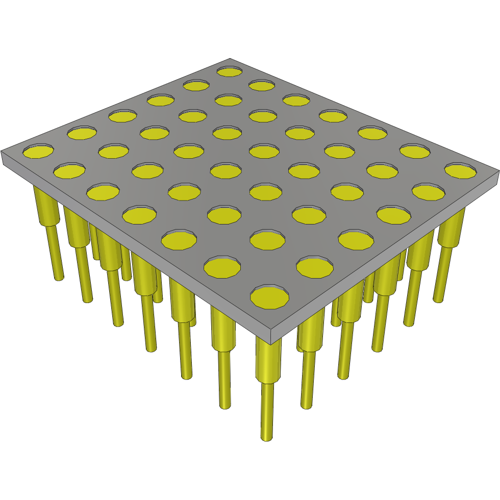 Samtec-HLS-0607-T-2 Connector Headers and PCB Receptacles Conn Socket Strip SKT 42 POS 2.54mm Solder ST Top Entry Thru-Hole Board