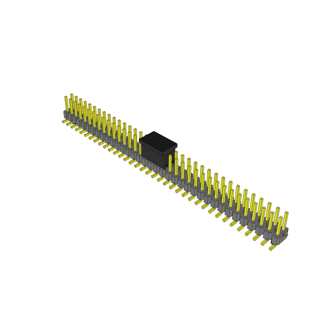 Samtec-TSM-136-01-L-DV-A-P Piastre connettori e prese PCB Conn Unshrouded Header HDR 72 POS 2.54mm Solder ST Top Entry SMD Tube