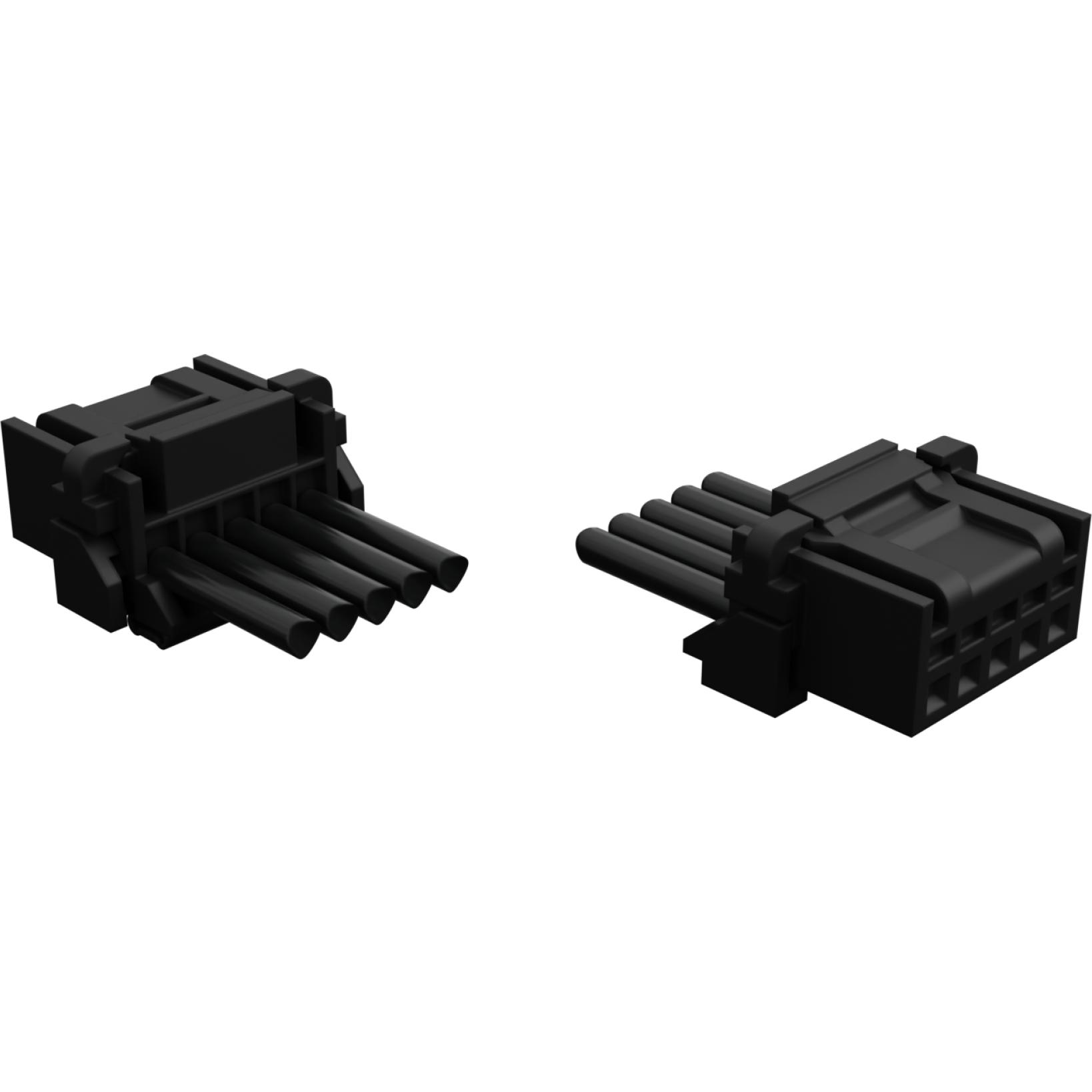 Molex-2196521053 其他电缆组件 Cable Assembly UL 1569 0.3m 22AWG Wire to Board to Wire to Board 5 to 5 POS F-F Crimp-Crimp Bag