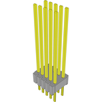 Conn Unshrouded Header HDR 10 POS 1.27mm Solder ST Top Entry Thru-Hole Layer