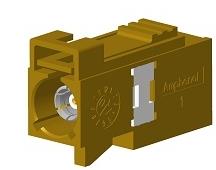 Amphenol RF-FA1-NKSJ-C01-6 Conector RF Conn SMB 0Hz to 6GHz 50Ohm Crimp ST Cable Mount RCP Gold Tray