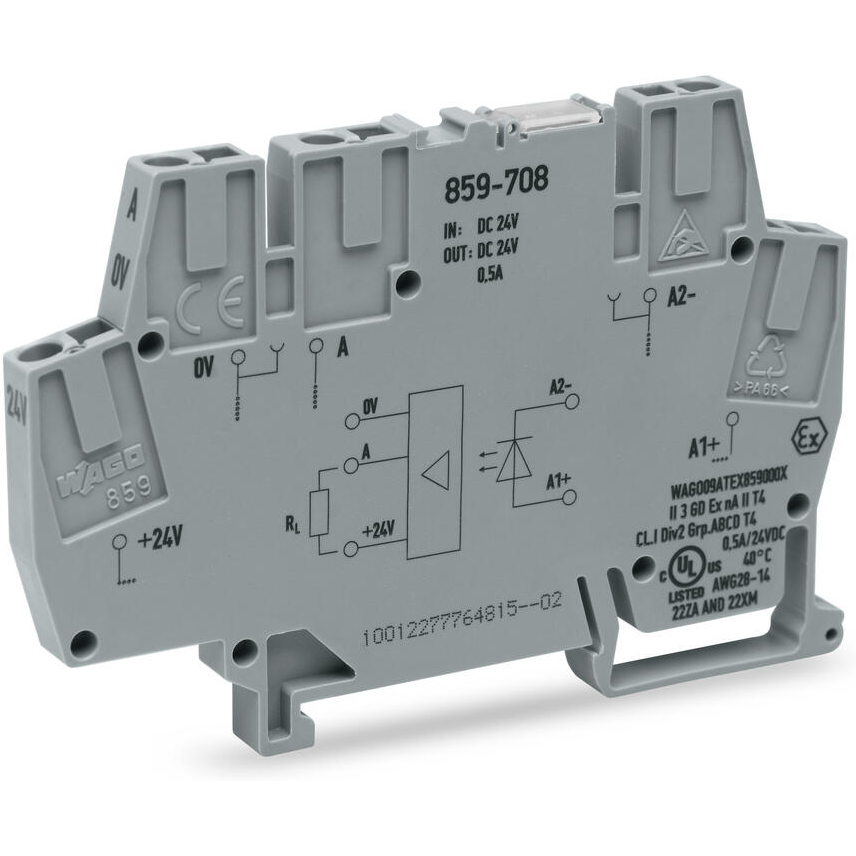 WAGO-859-708 Blocchi terminali connettore Electronic Terminal Block With Optocoupler