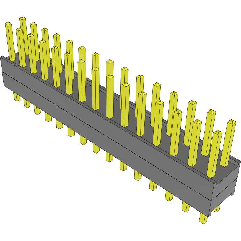 Samtec-DW-15-08-F-D-200 Piastre connettori e prese PCB Conn Board Stacker HDR 30 POS 2.54mm Solder ST Top Entry Thru-Hole Bulk