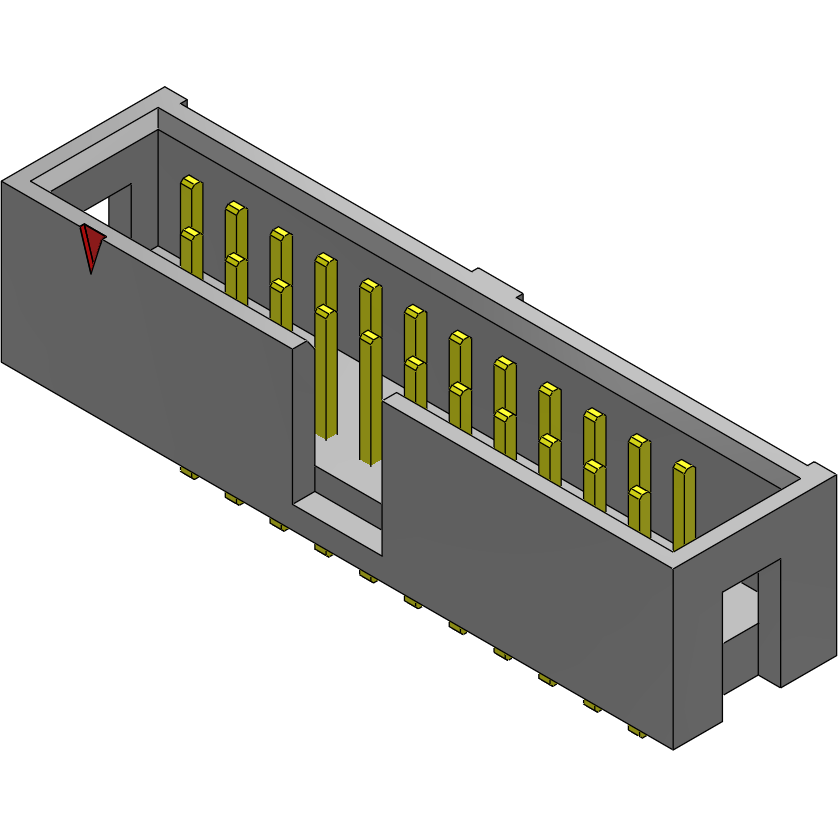 Samtec-TST-112-01-L-D-01 Steckverbinderleisten und Leiterplattenbuchsen Conn Shrouded Header (4 Sides) HDR 24 POS 2.54mm Solder ST Top Entry Thru-Hole Bulk