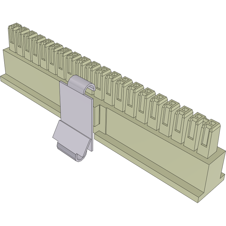 Samtec-IPD1-20-S-K-M Einzeladersteckverbinder, Gehäuse Conn Housing F 20 POS 2.54mm Crimp ST Cable Mount Tube
