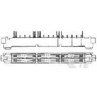 TE Connectivity-5767039-2 Embases de raccordement et réceptacles PCB Conn High Speed Fine Pitch Connector HDR 2Power/76Signal POS 2.54mm/0.64mm Solder RA Side Entry SMD/Thru-Hole Box