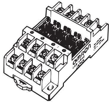 Omron-P6BF-4BND DC12 Relaissockel Relay Sockets Screw Terminal 12VDC DIN Rail 4Pole