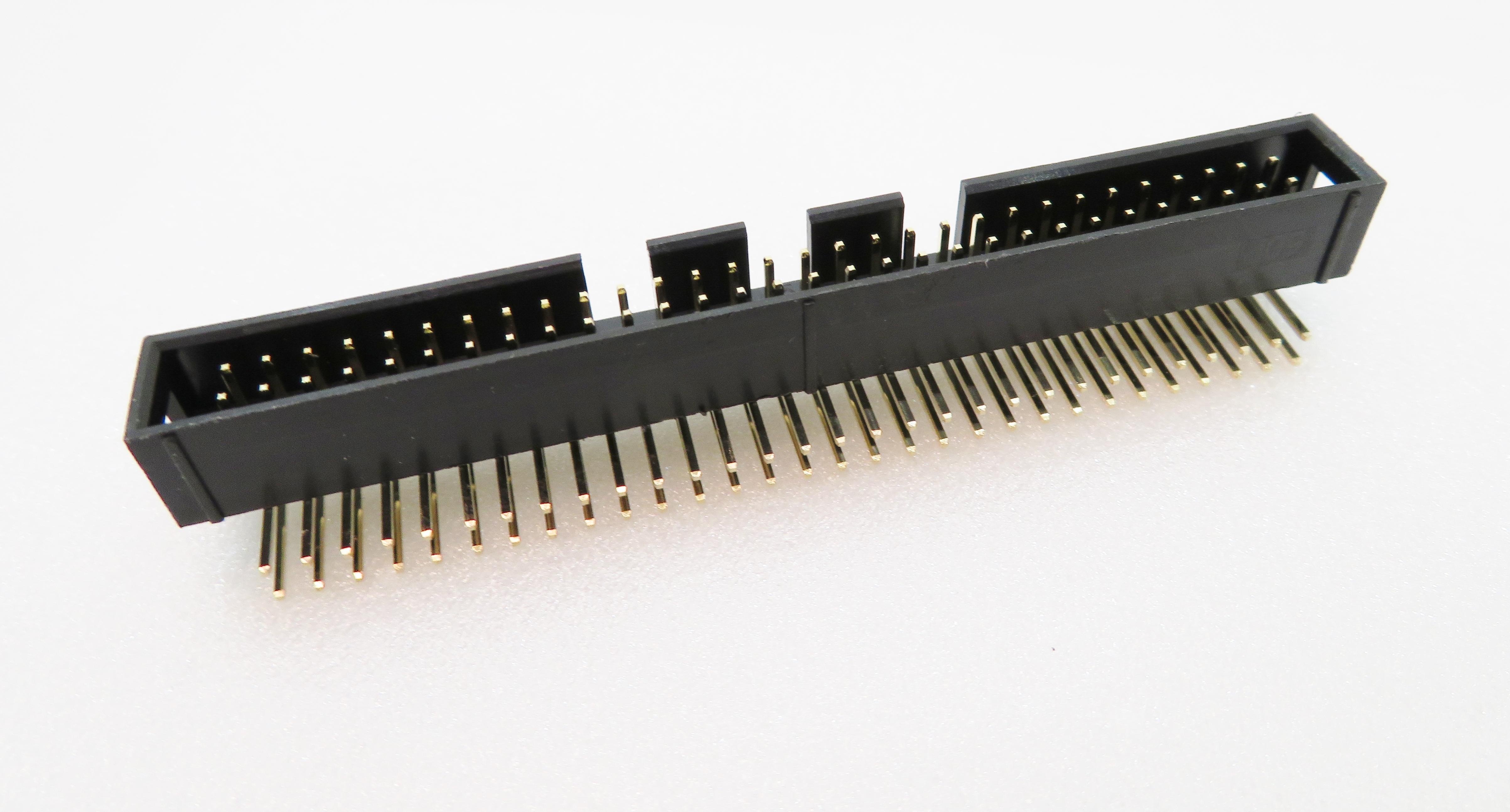 ADAM TECH-2BHR-60-HUA Steckverbinderleisten und Leiterplattenbuchsen Conn Shrouded Header (4 Sides) HDR 60 POS 2mm Solder RA Thru-Hole