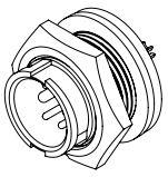 Conxall-W7C82-6PG-300 圆形连接器 Conn Circular PIN 6 POS Solder ST Thru-Hole 6 Terminal 1 Port Bulk