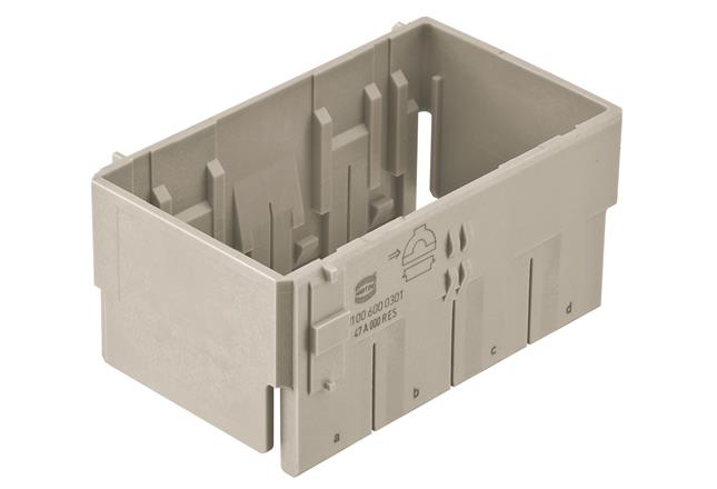 HARTING-11006000301 Steckverbinderzubehör Connector Accessories Adapter Frame Straight Polycarbonate Pebble Gray