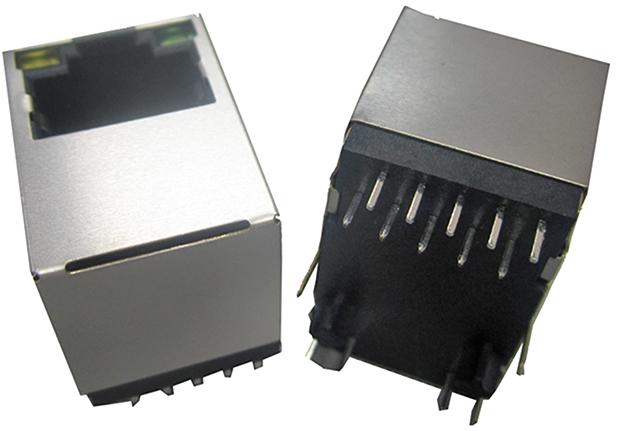 Abracon-ARJ-148 Telecomunicaciones y teléfono del conector Conn RJ-45 F 8 POS 1.27mm Solder ST Thru-Hole 14 Terminal 1 Port Tray