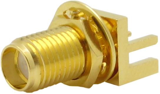 Amphenol RF-132289RP Conector RF Conn SMA 0Hz to 18GHz 50Ohm Solder ST Edge Mount F Gold