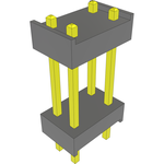 Conn Board Stacker HDR 4 POS 2.54mm Solder ST Top Entry Thru-Hole Bulk