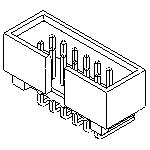 Conn Shrouded Header (4 Sides) HDR 24 POS 2.54mm Solder RA Side Entry Thru-Hole C-Grid Tray