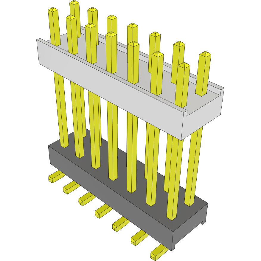 Samtec-HW-07-10-G-D-643-SM-A Cabezales del conector y receptáculos PCB Conn Board Stacker HDR 14 POS 2.54mm Solder ST Top Entry SMD Tube