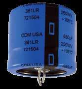 Illinois Capacitor-381LR102M200A022 Capacitor de aluminio Cap Aluminum Lytic 1000uF 200V 20% (35 X 30mm) Snap-In 10mm 0.149 Ohm 2.84A 3000h 105°C