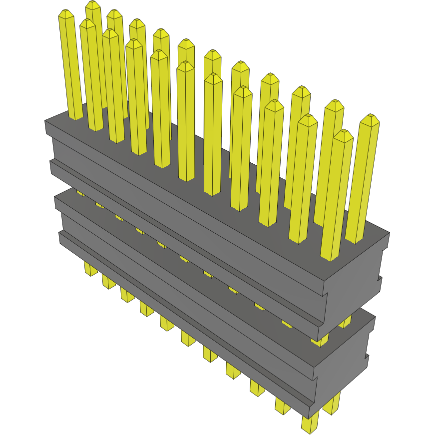 Samtec-FW-11-02-H-D-243-175 Steckverbinderleisten und Leiterplattenbuchsen Conn Board Stacker HDR 22 POS 1.27mm Solder ST Top Entry Thru-Hole FLEX STACK™ Tube