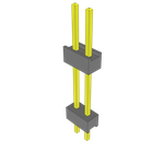 Conn Board Stacker HDR 2 POS 2.54mm Solder ST Top Entry Thru-Hole Bulk