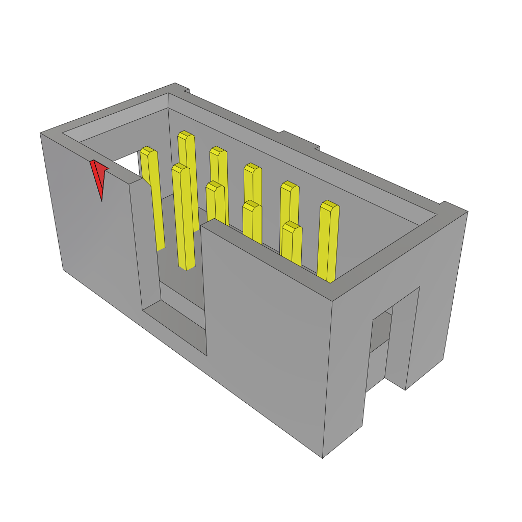 Samtec-HTST-105-04-F-D-RA Connector Headers and PCB Receptacles Conn Shrouded Header (4 Sides) HDR 10 POS 2.54mm Solder RA Side Entry Thru-Hole Tube