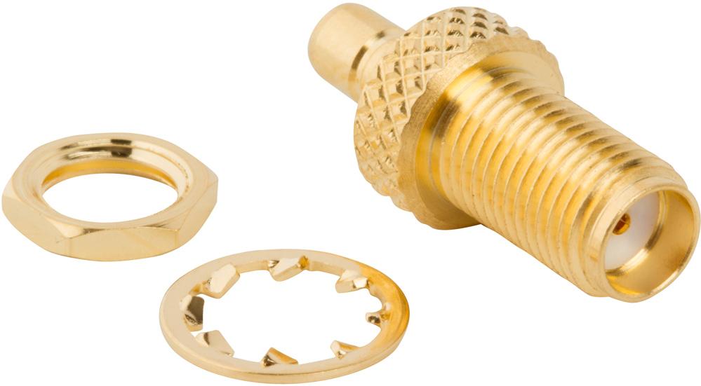 Amphenol RF-242182 RF-Steckverbinder Conn SMA-SMB Adapter 0Hz to 4GHz 50Ohm ST Panel Mount RCP/RCP Gold