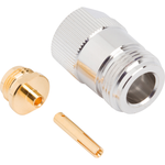 Conn Type N 0Hz to 11GHz 50Ohm Solder ST Cable Mount F Gold