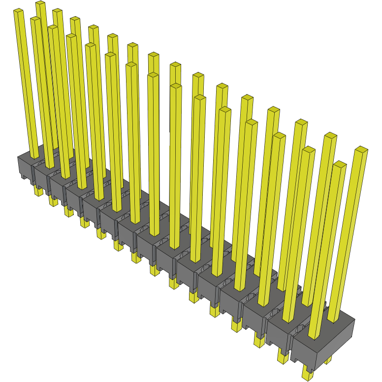 Samtec-MTSW-115-10-G-D-640 Connector Headers and PCB Receptacles Conn Unshrouded Header HDR 30 POS 2.54mm Solder ST Top Entry Thru-Hole Bulk