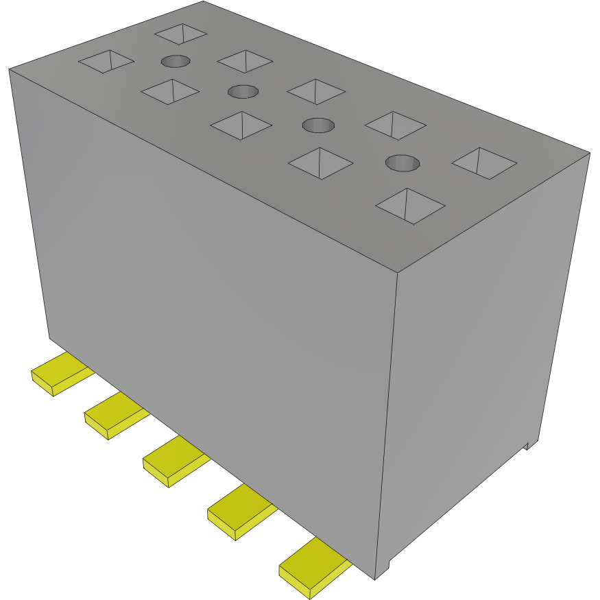 Samtec-FLE-105-01-G-DV-A-TR Connector Headers and PCB Receptacles Conn Socket Strip SKT 10 POS 1.27mm Solder ST SMD T/R