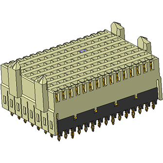Amphenol Communications Solutions-10120771-101LF Blackplane del conector AirMax VS® High-Speed Backplane Connector, Receptacle, Vertical, Small Press-Fit, 8 Column, 120 Position, 2.00mm (0.079in) Pitch