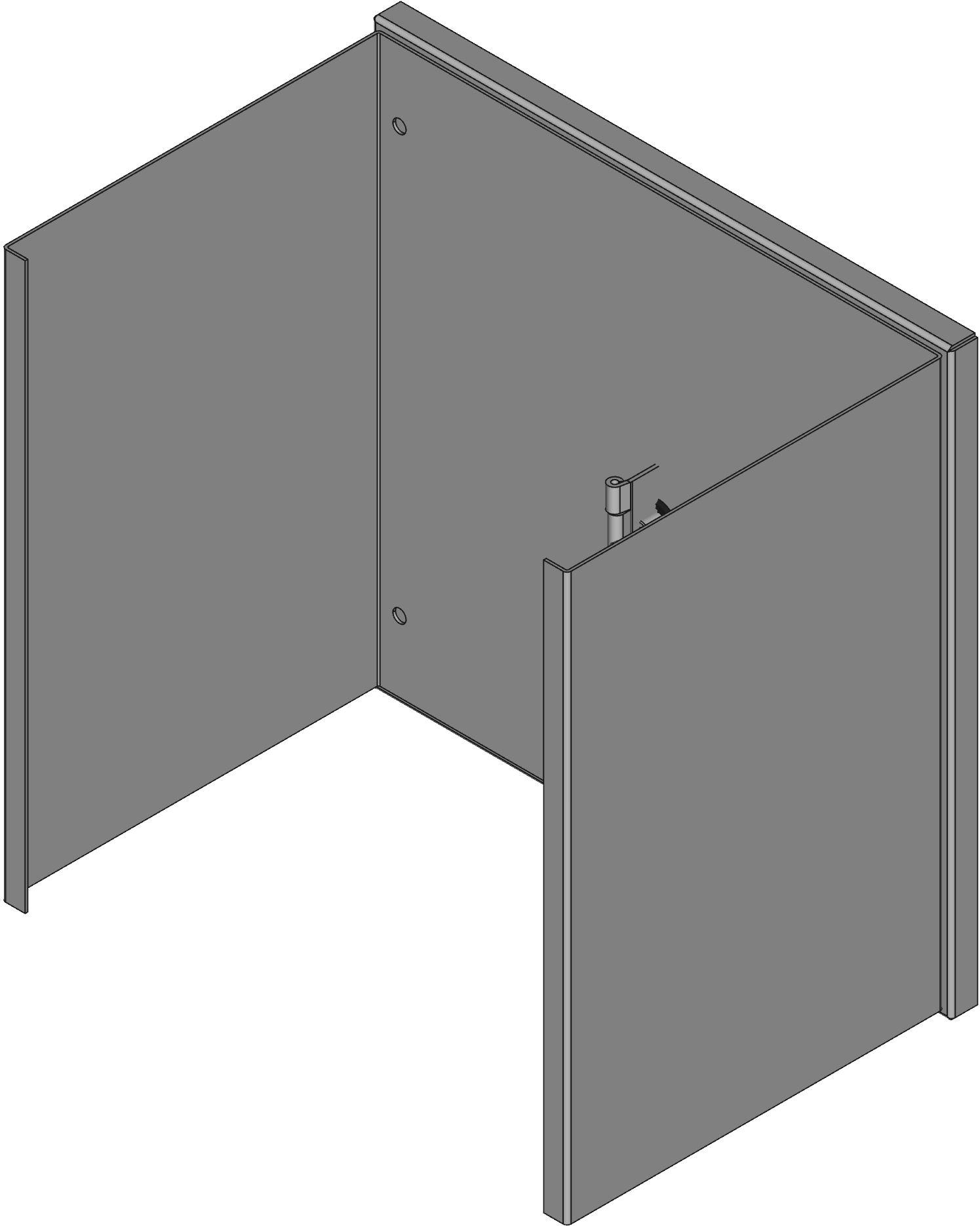 Hammond Manufacturing-N1J12128 Kästen, Gehäuse und Gestelle Type 1 Mild Steel Small Wallmount Enclosure