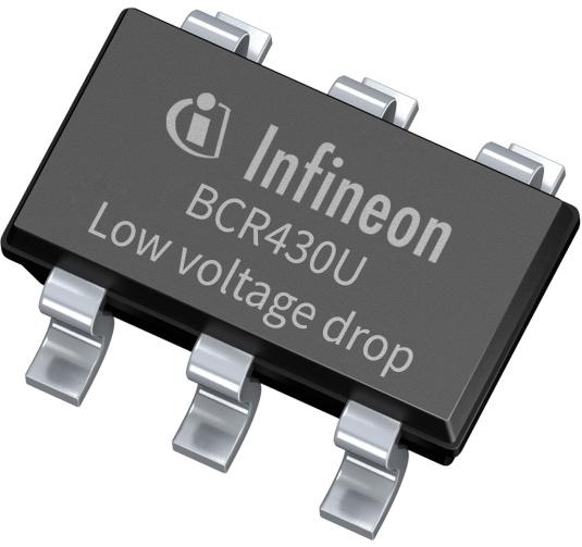 Infineon Technologies AG-BCR430UXTSA2 Controlador LED LED Driver 2300uA Supply Current 6-Pin SOT-23 T/R