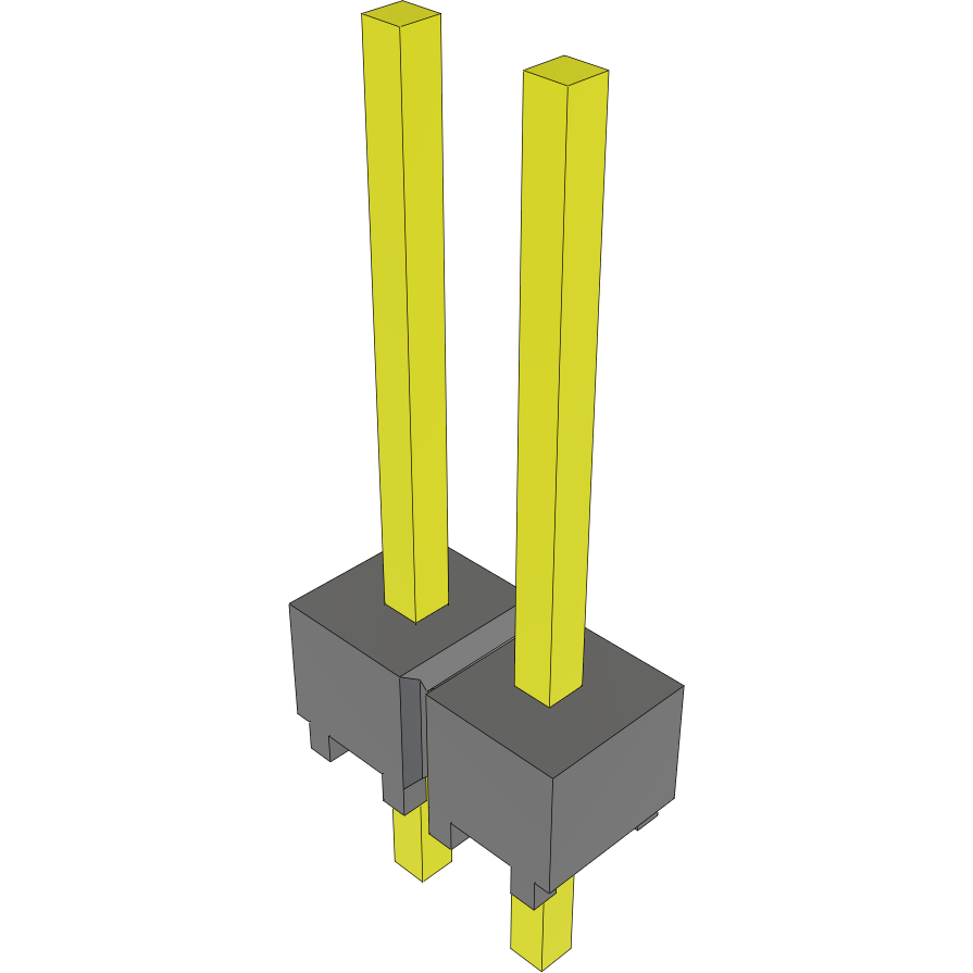 Samtec-MTSW-102-08-T-S-330 Cabezales del conector y receptáculos PCB Conn Unshrouded Header HDR 2 POS 2.54mm Solder ST Top Entry Thru-Hole Bulk