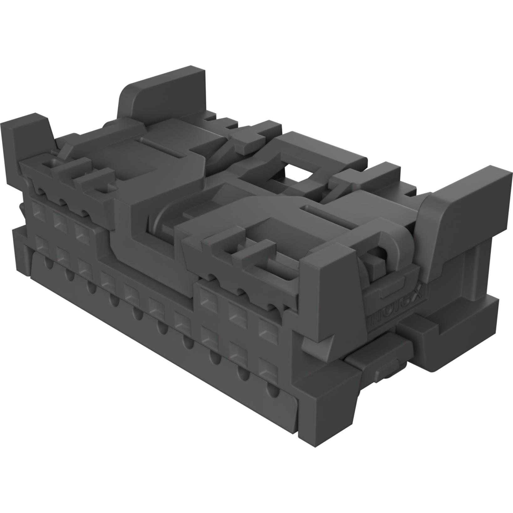 Molex-348240165 Einzeladersteckverbinder, Gehäuse Conn Housing RCP 16 POS 2mm Crimp ST Cable Mount Gray Bag