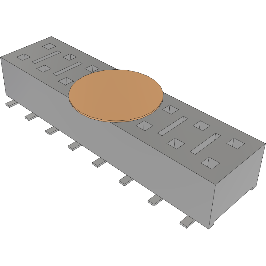 Samtec-HLE-108-02-S-DV-BE-K-TR Connector Headers and PCB Receptacles Conn Socket Strip SKT 16 POS 2.54mm Solder ST SMD T/R